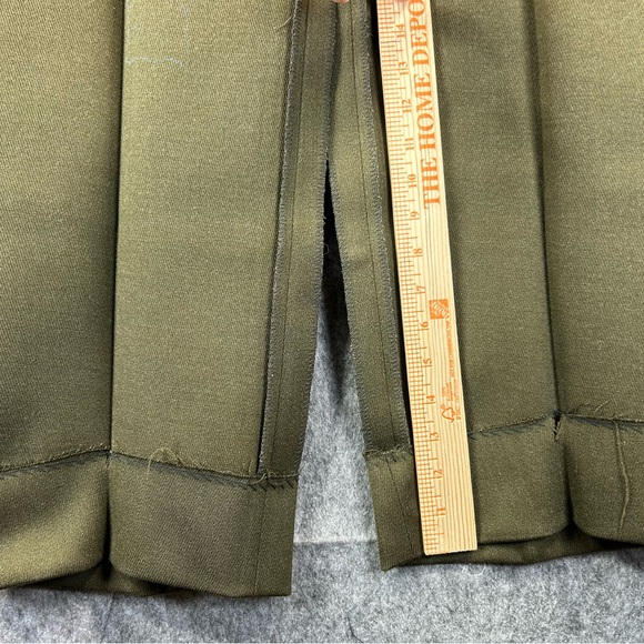 Vintage USMC Marine Uniform Pants Green SACO Uniforms 34 Long Wool - Picture 12 of 12